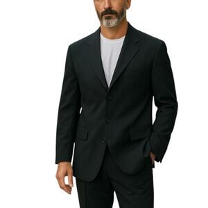 Banana Republic Wool Blazer Sport Coat Mens Black 40 Regular